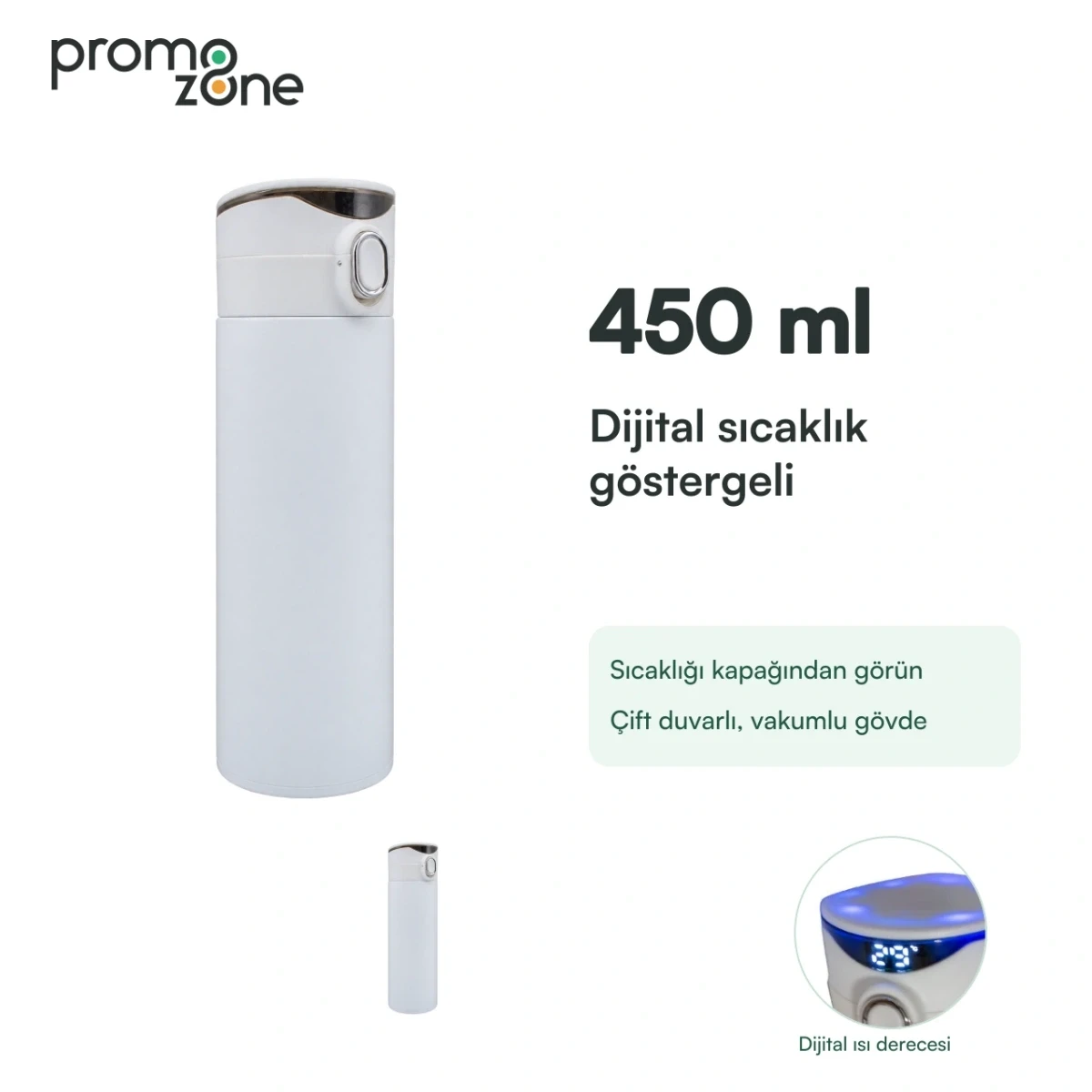 450 ml Dijital Sıcaklık Göstergeli Termos