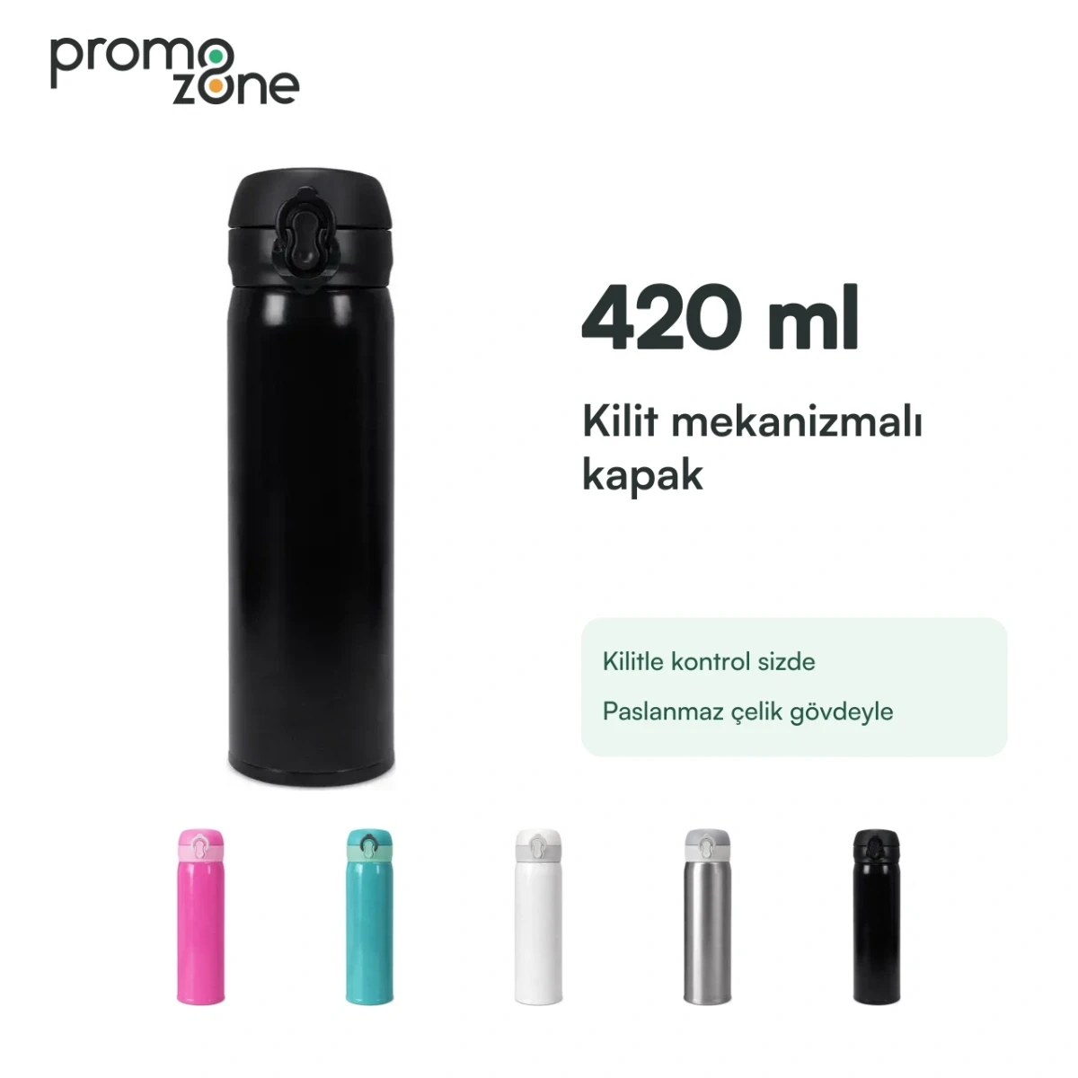 420 ml Kilitli Kapaklı Termos