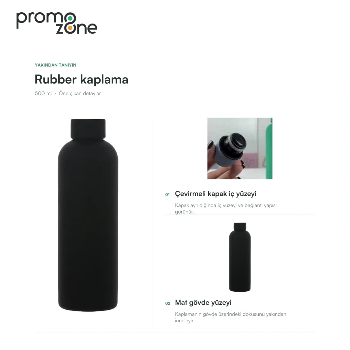 500 ml Rubber Kaplamalı Termos