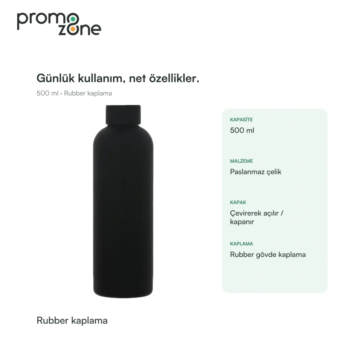 500 ml Rubber Kaplamalı Termos