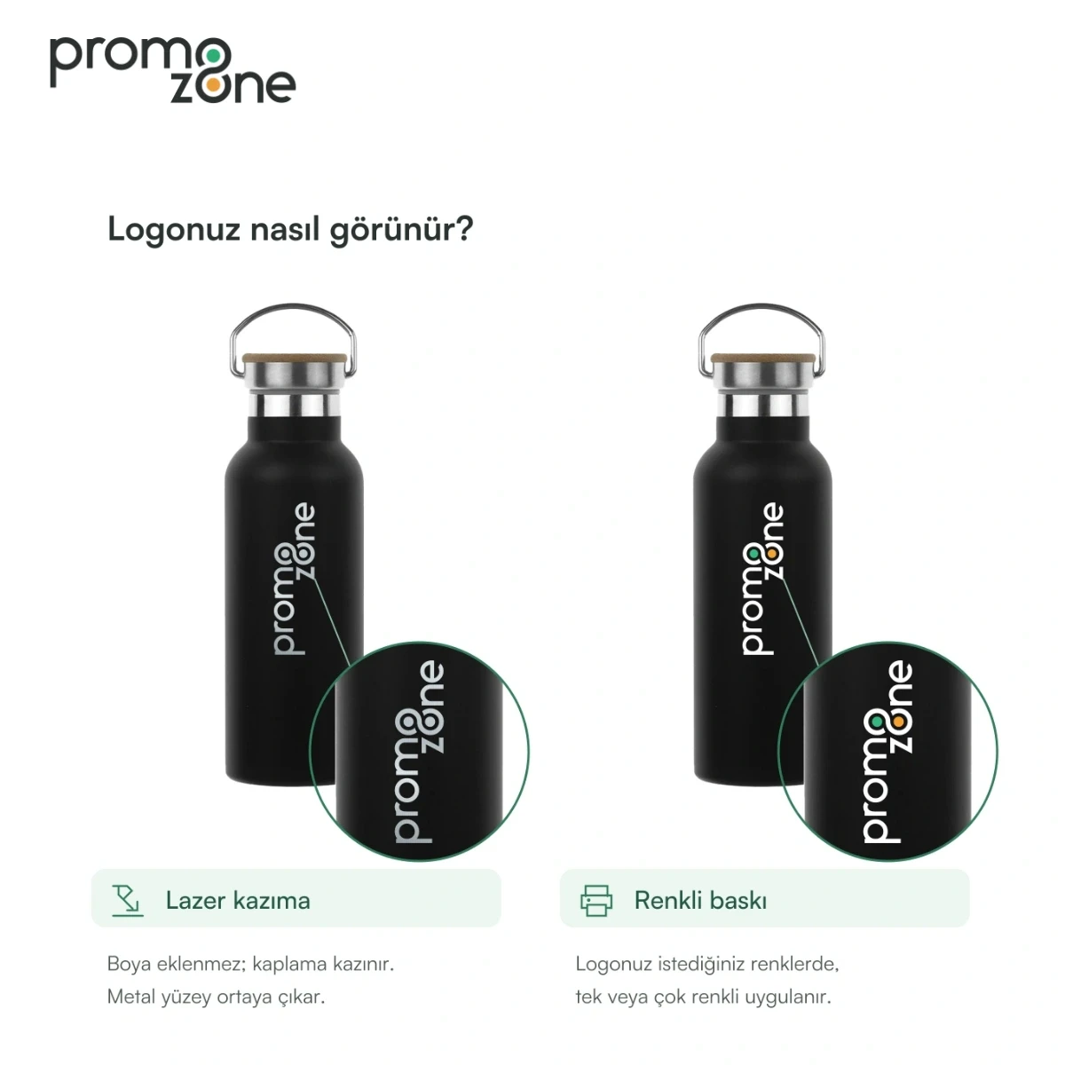 500 ml Bambu Kapaklı ve Saplı Termos
