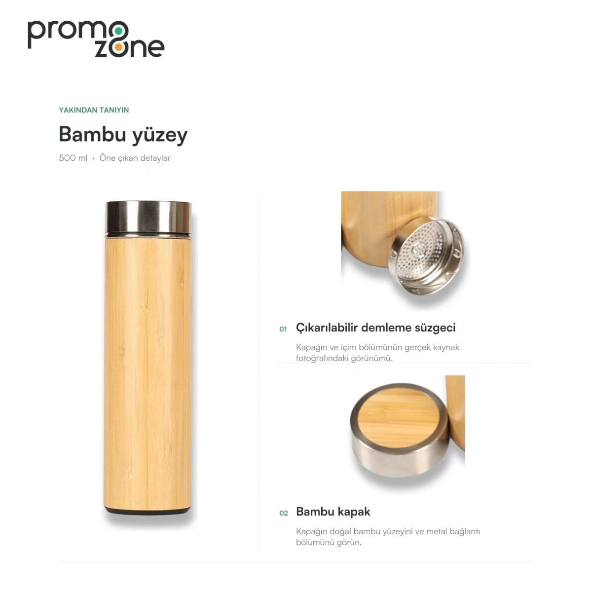 500 ml Bambu Gövdeli Termos