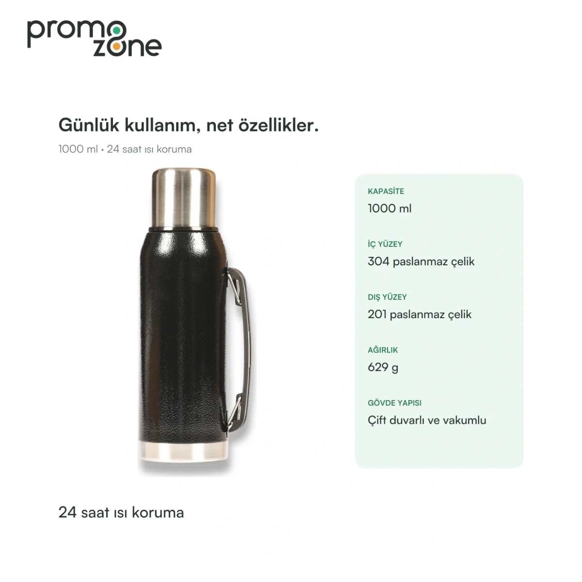 1000 ml 24 Saat Isı Korumalı Termos