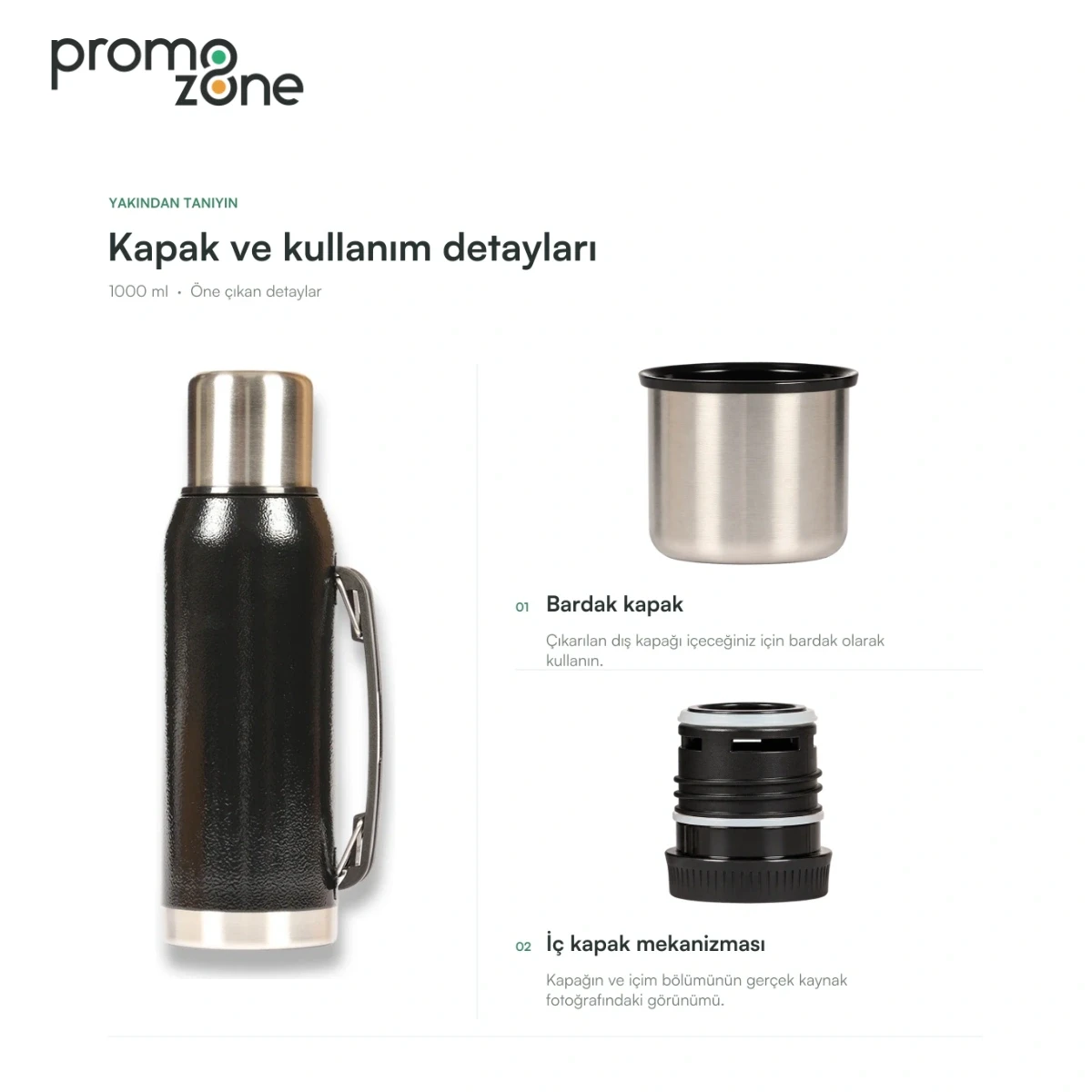 1000 ml 24 Saat Isı Korumalı Termos