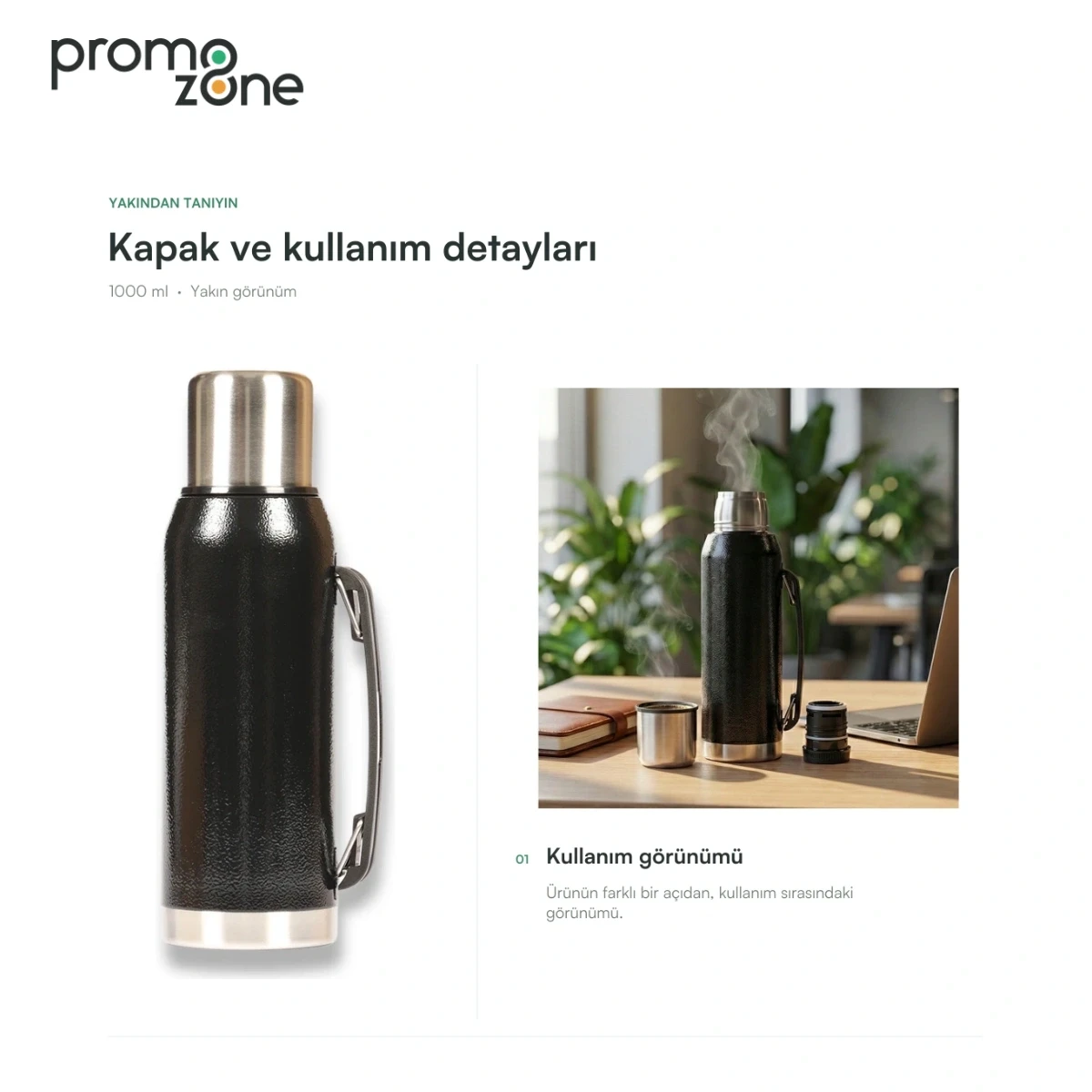1000 ml 24 Saat Isı Korumalı Termos