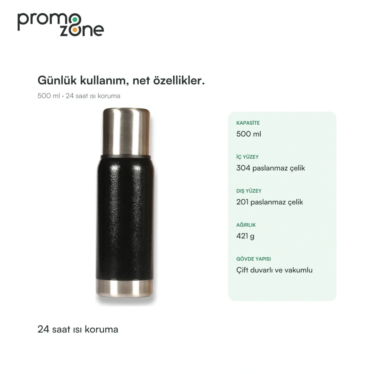 500 ml 24 Saat Isı Korumalı Termos