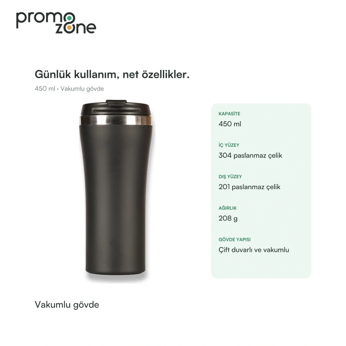 450 ml Vakumlu Termos Bardak