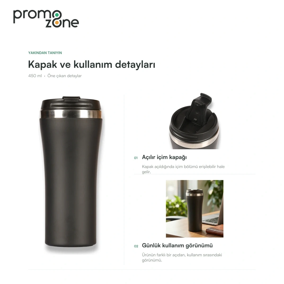 450 ml Vakumlu Termos Bardak