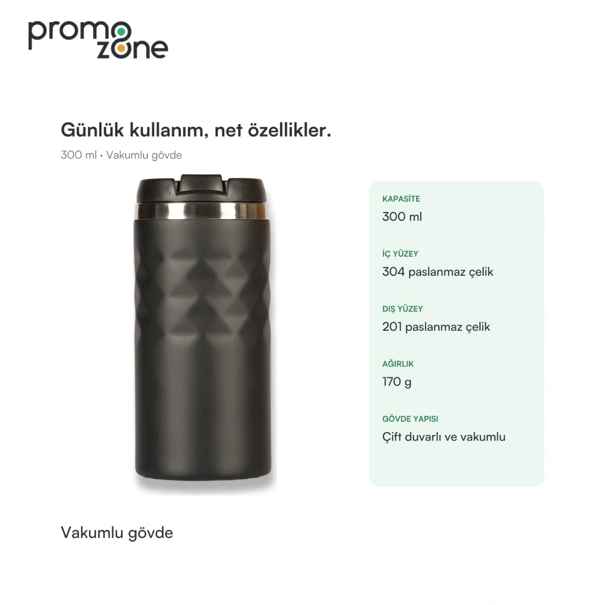 300 ml Vakumlu Termos Bardak