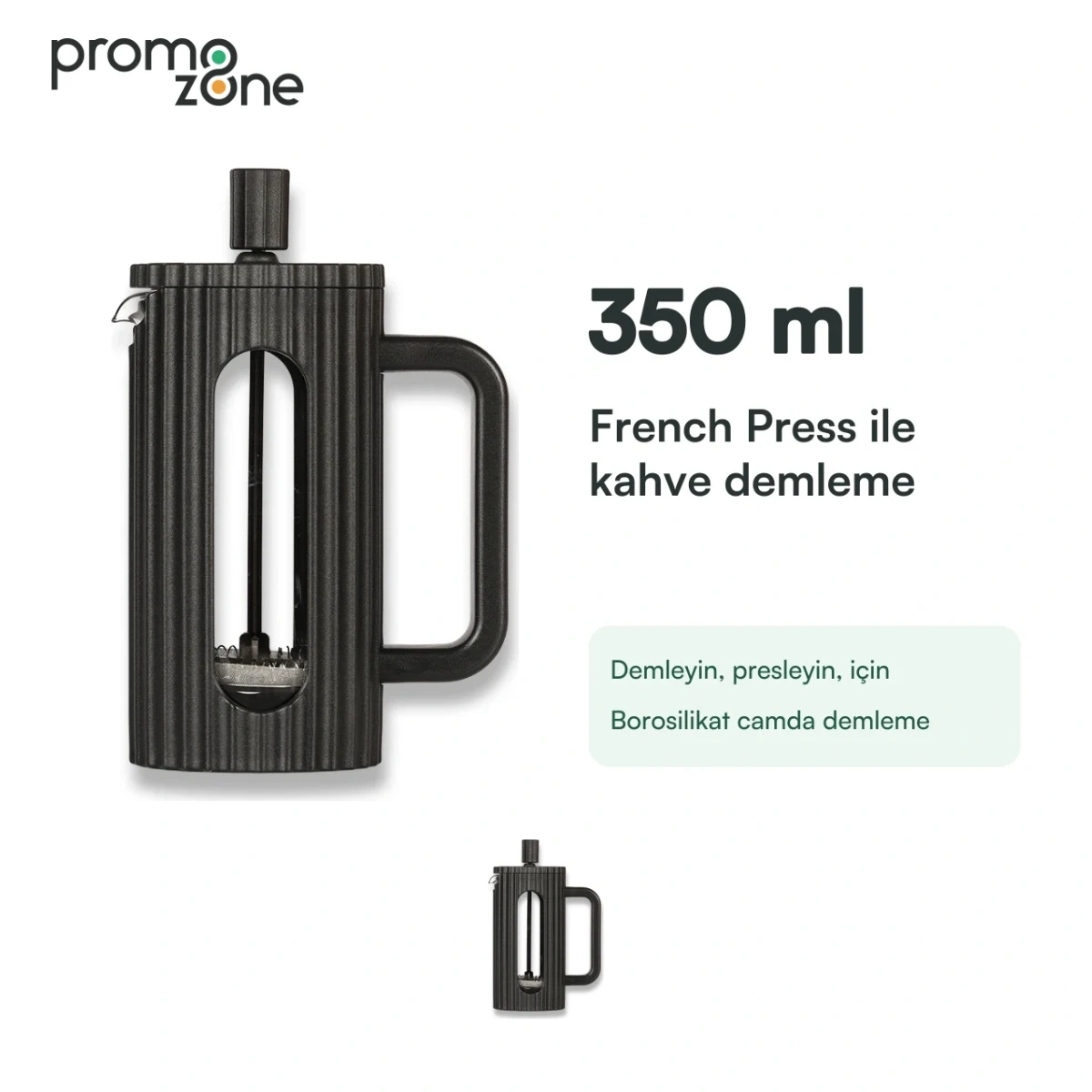 350 ml French Press Demleme Sistemli Termos Promozone