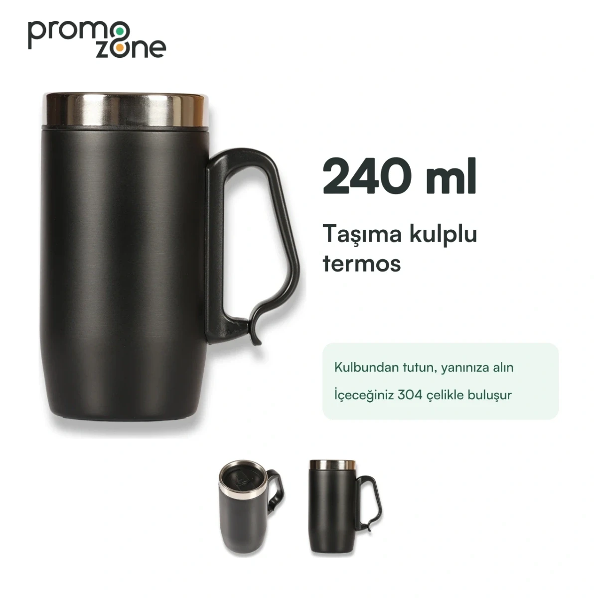 240 ml Taşıma Kulplu Termos Bardak