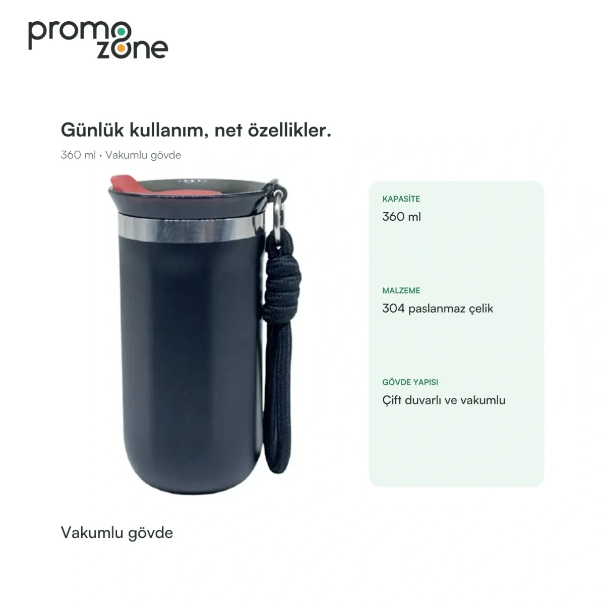 360 ml Vakumlu Termos Bardak