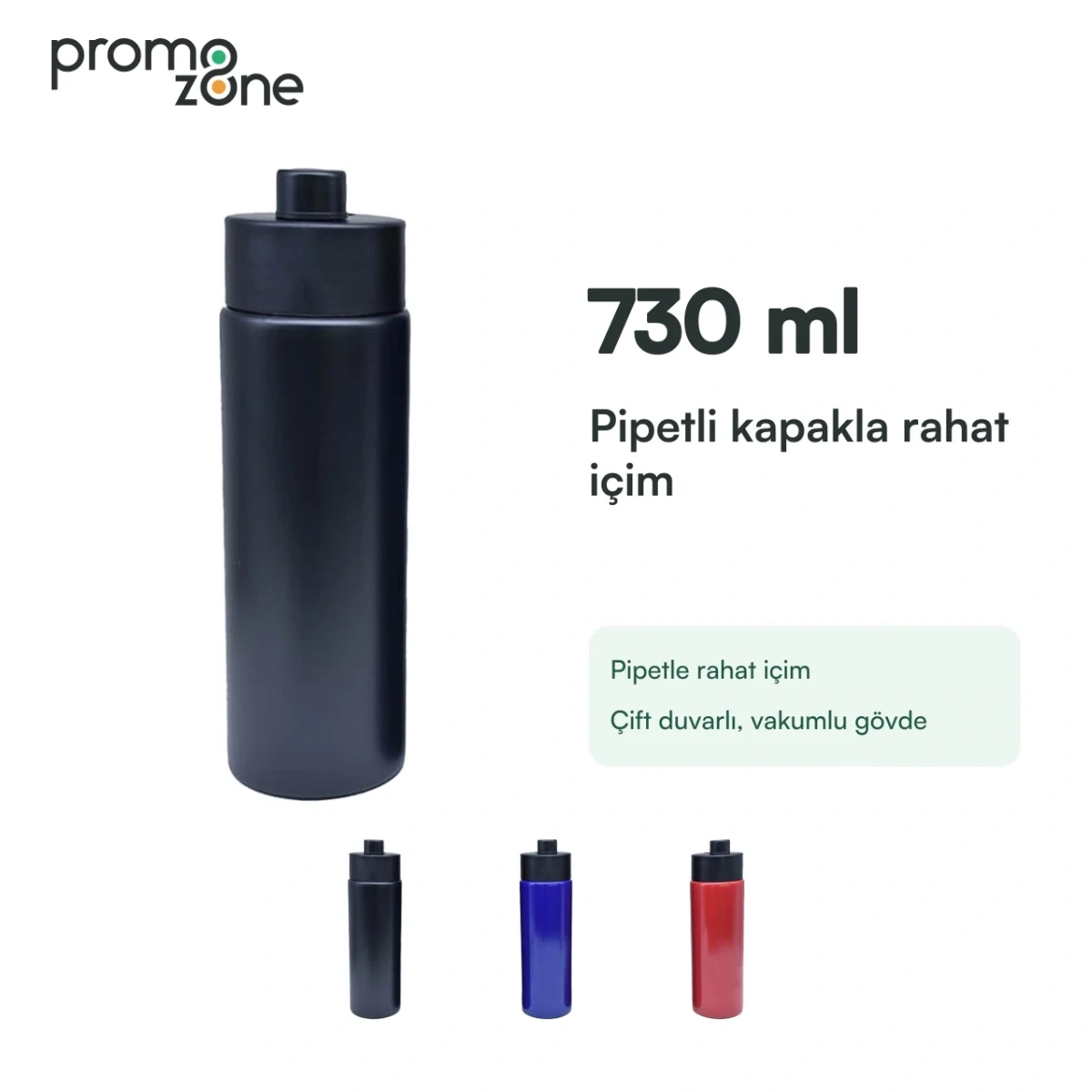 730 ml Pipetli Termos Promozone