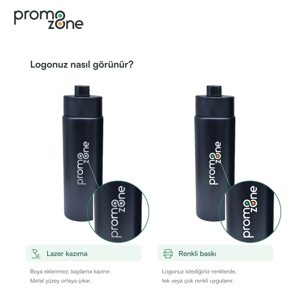 730 ml Pipetli Termos — logo uygulaması önizlemesi