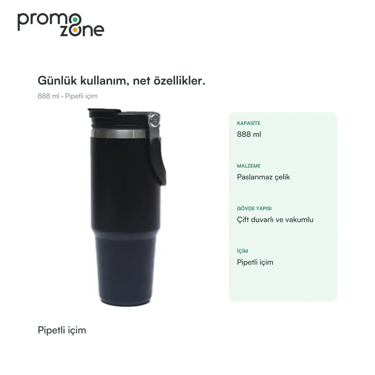 888 ml Pipetli Termos