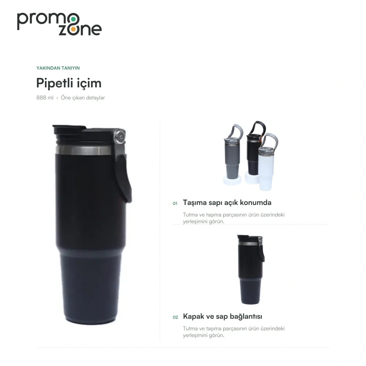 888 ml Pipetli Termos