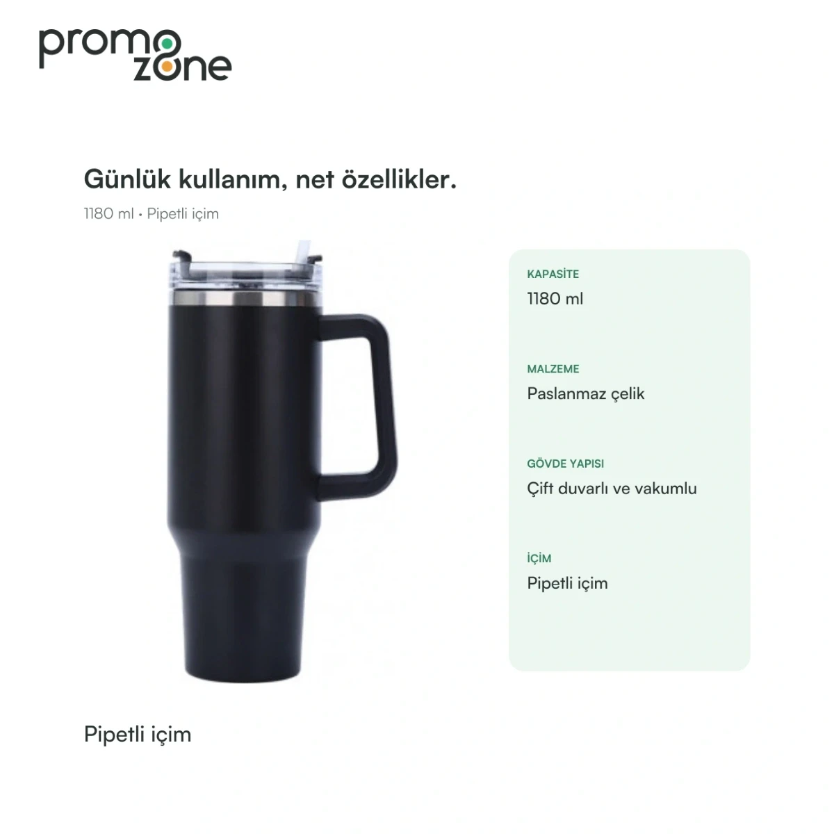 1180 ml Pipetli Termos