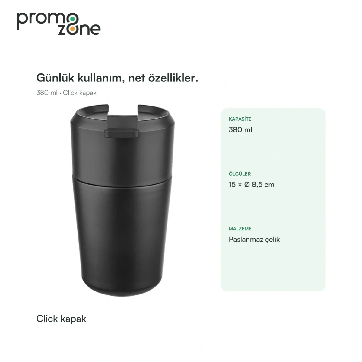 380 ml Click Kapaklı Termos