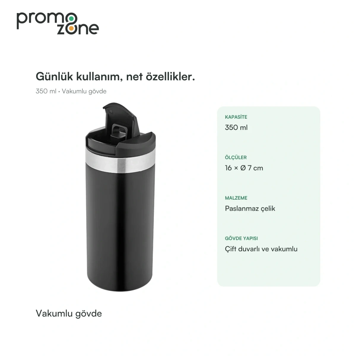 350 ml Vakumlu Termos Bardak