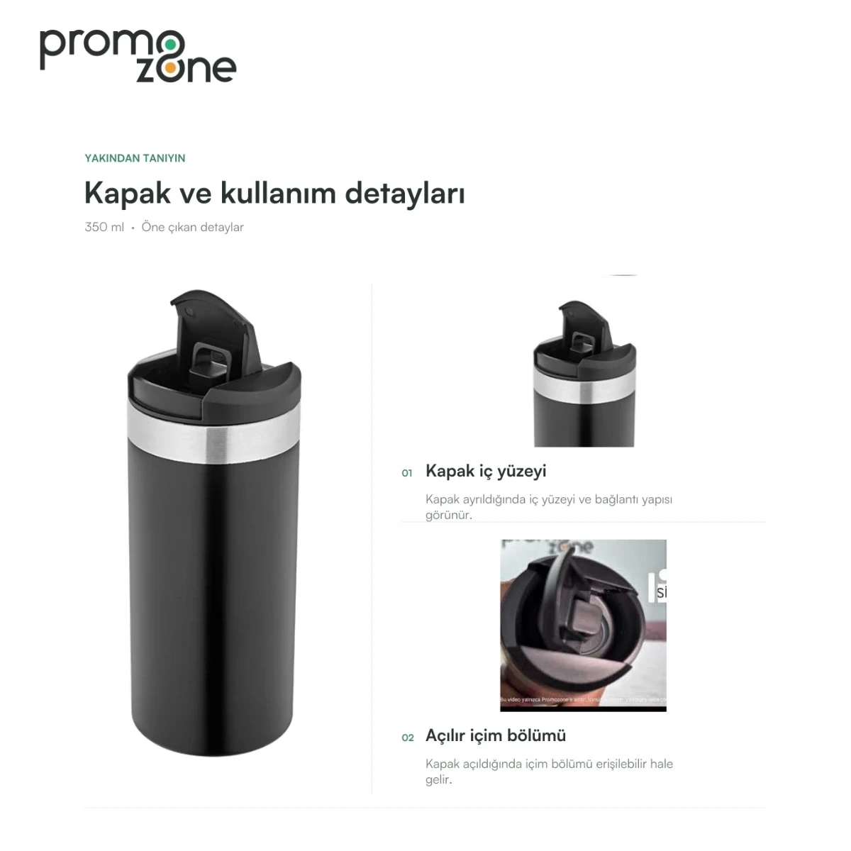 350 ml Vakumlu Termos Bardak