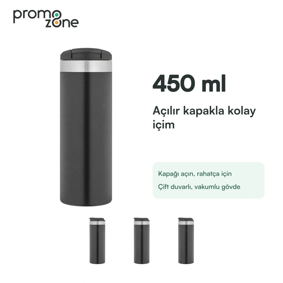 450 ml Açılır İçim Kapaklı Termos Bardak