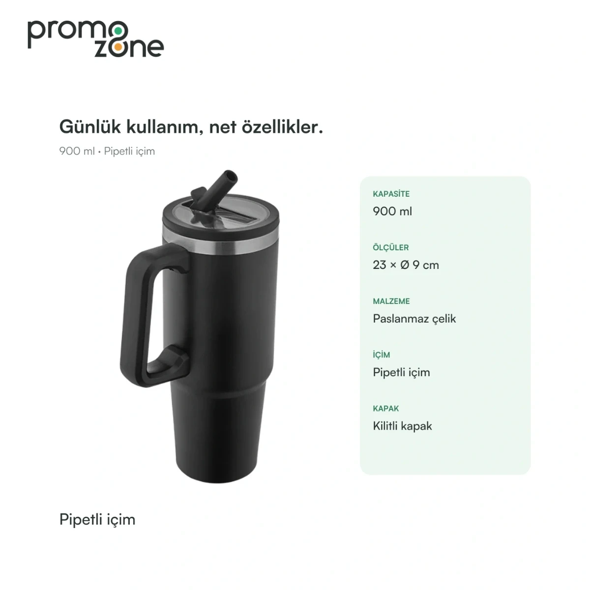 900 ml Pipetli Termos