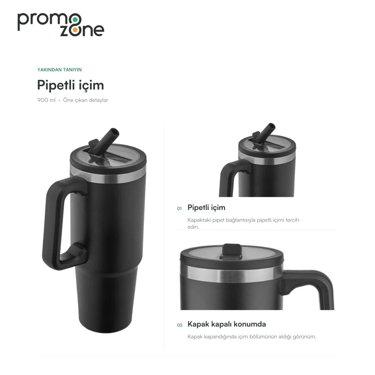 900 ml Pipetli Termos