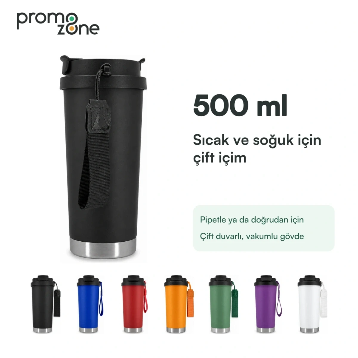 500 ml Çift Sıcak ve Soğuk İçimli Termos Bardak