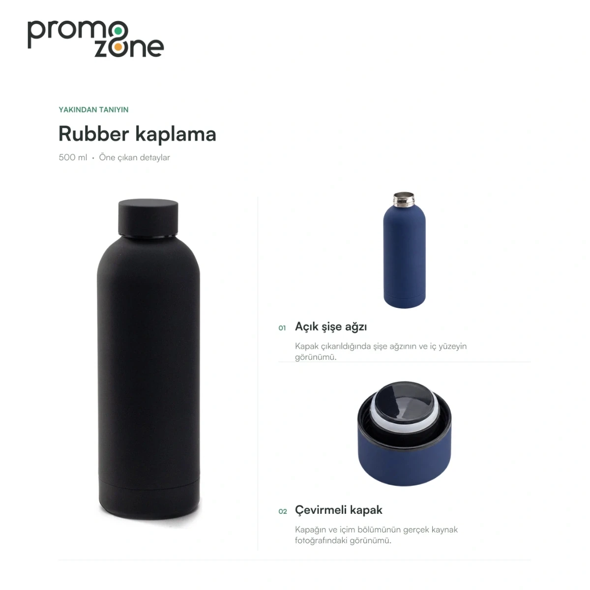500 ml Rubber Kaplamalı Termos