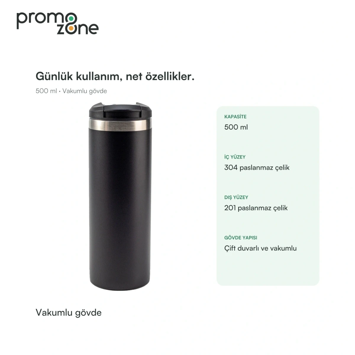 500 ml Vakumlu Termos Bardak