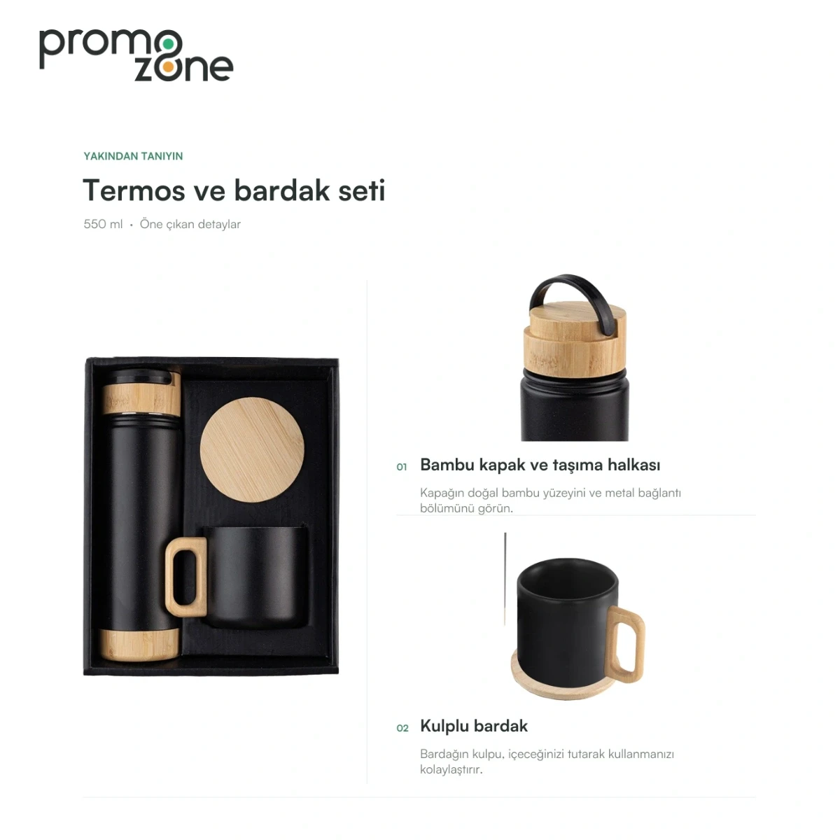 550 ml Termos ve Bardak Seti