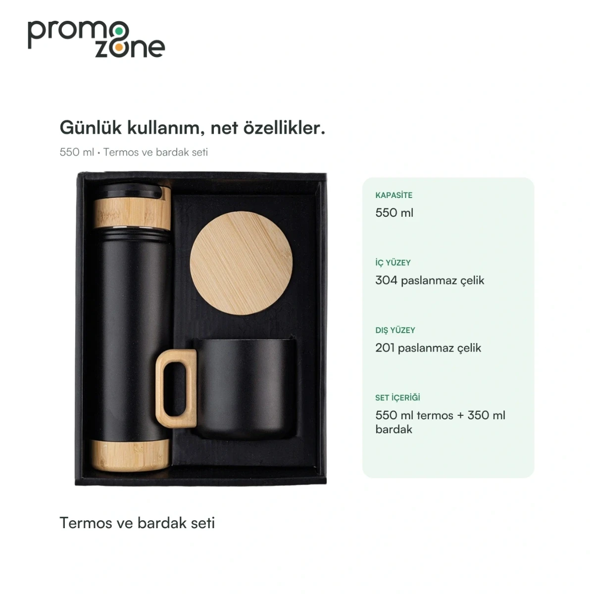 550 ml Termos ve Bardak Seti