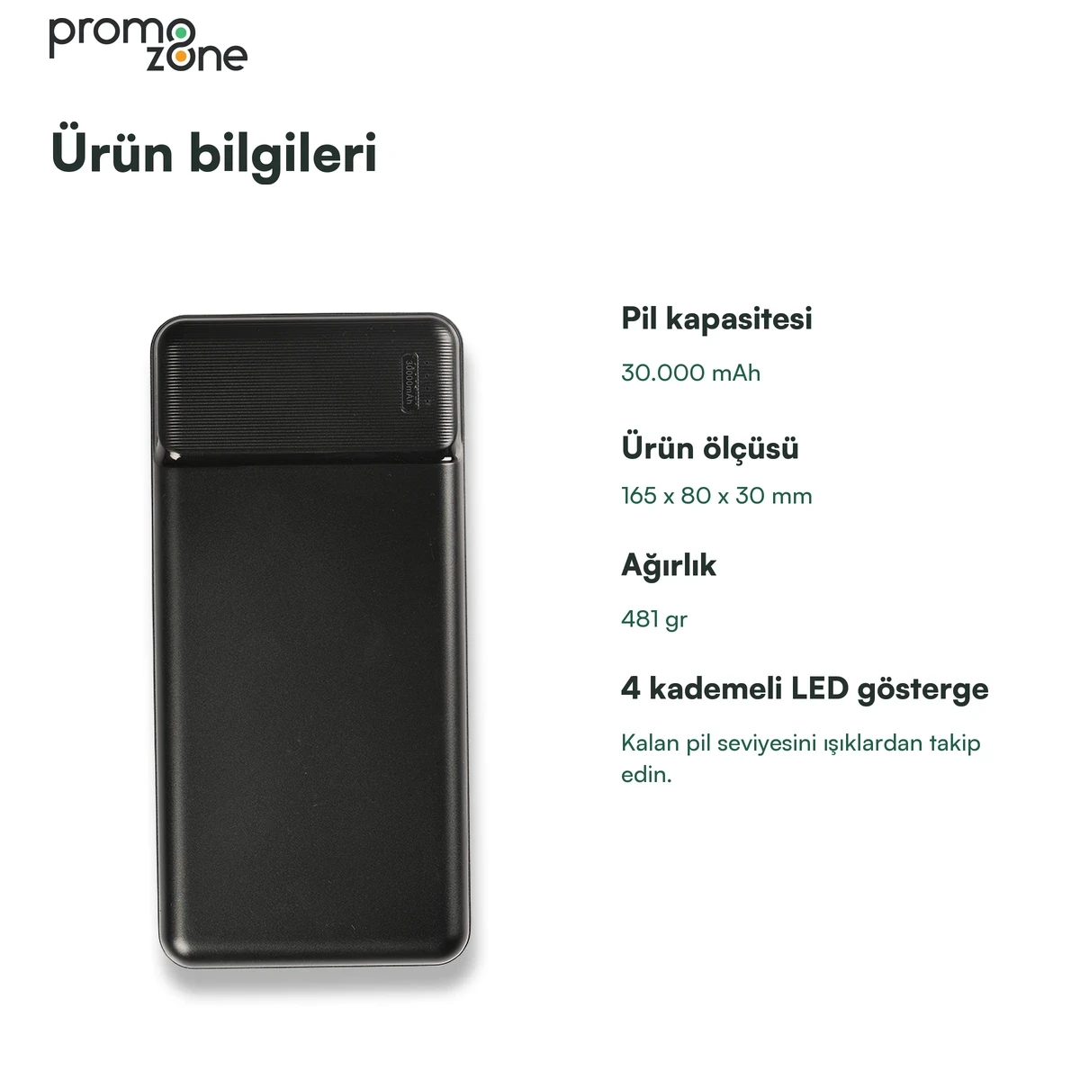 30.000 mAh Dijital Ekranlı Powerbank