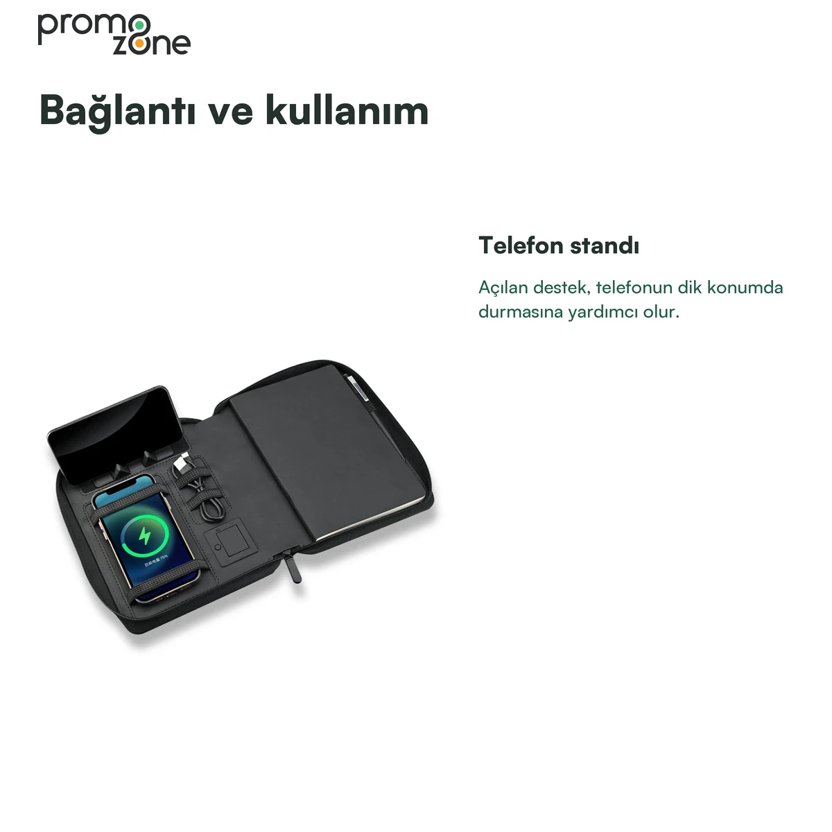 5.000 mAh MagSafe 22.5W Hızlı Şarj Destekli Ajanda Powerbank