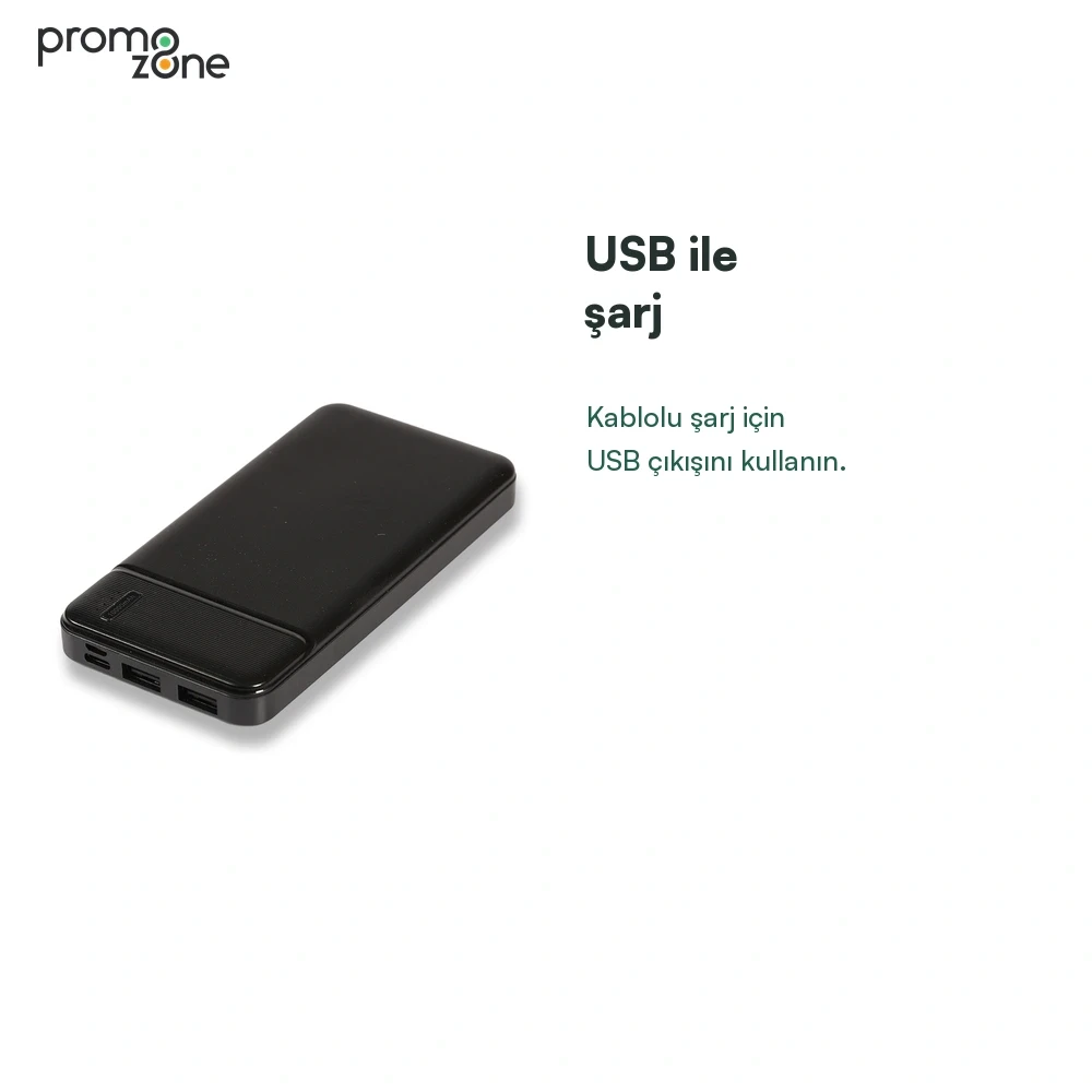 10000 mAh Led Güç Göstergeli Powerbank