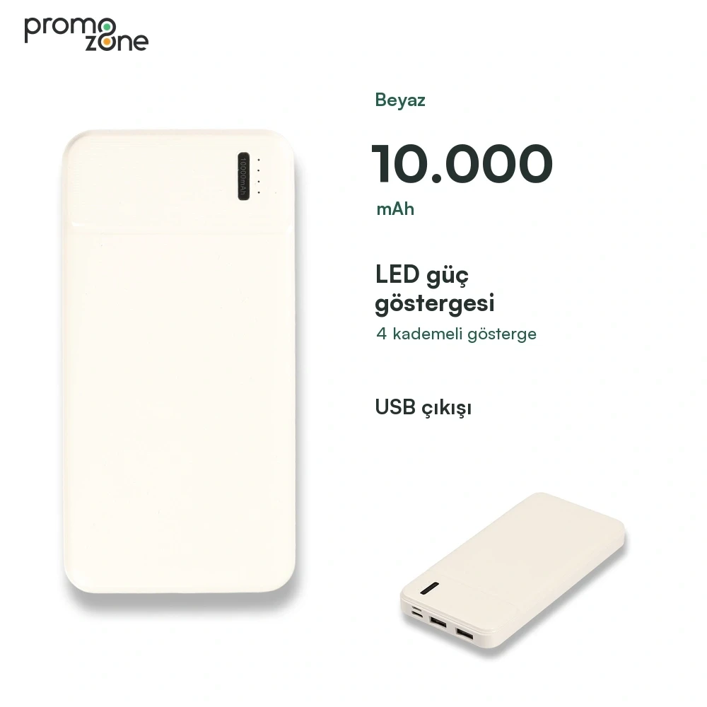 10000 mAh Led Güç Göstergeli Powerbank
