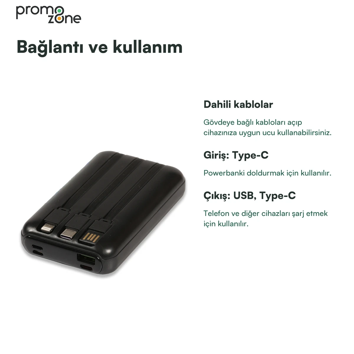 10.000 mAh 22.5W Hızlı Şarj ve 15W Kablosuz MagSafe Powerbank