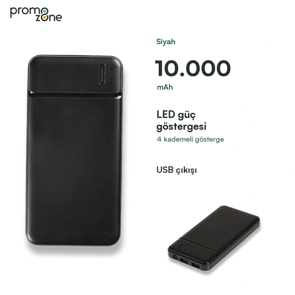 10000 mAh Led Güç Göstergeli Powerbank