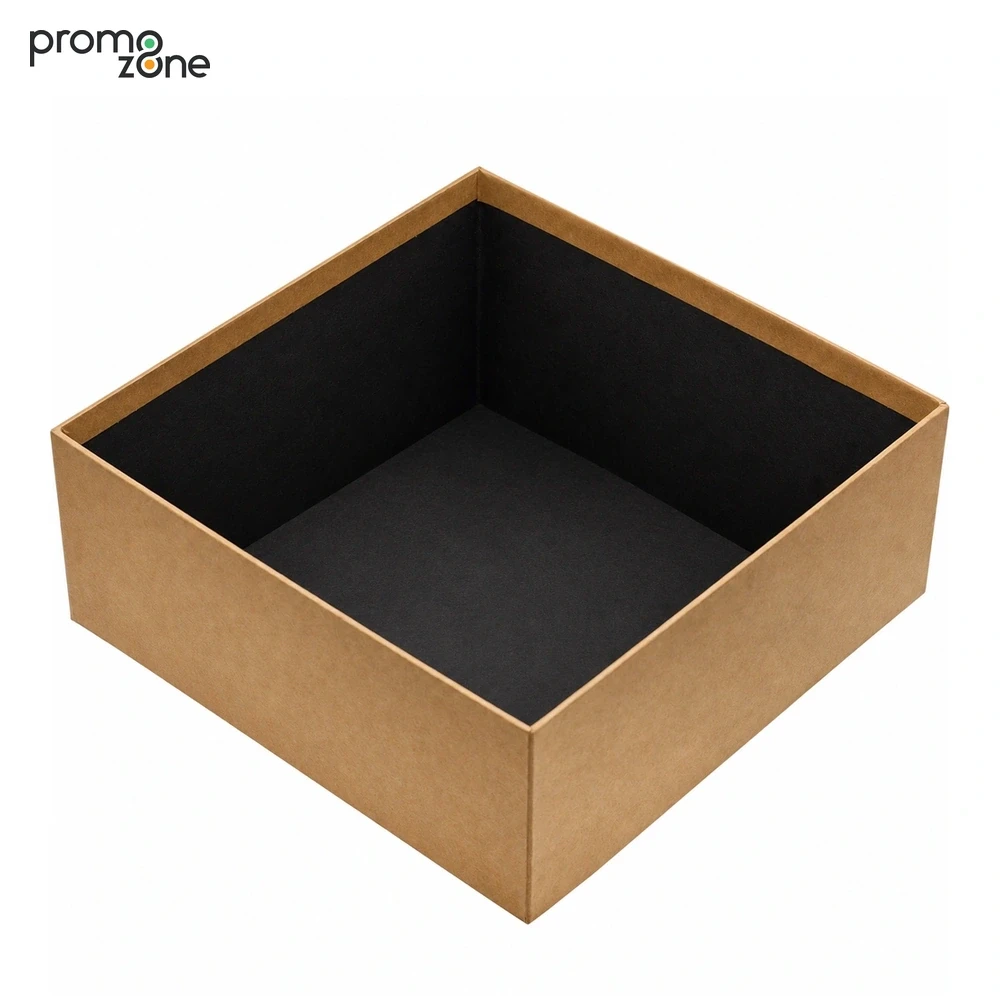 26 × 26 × 10,5 cm Kraft Kare Yüksek Orta Boy Boş Hediye Kutusu