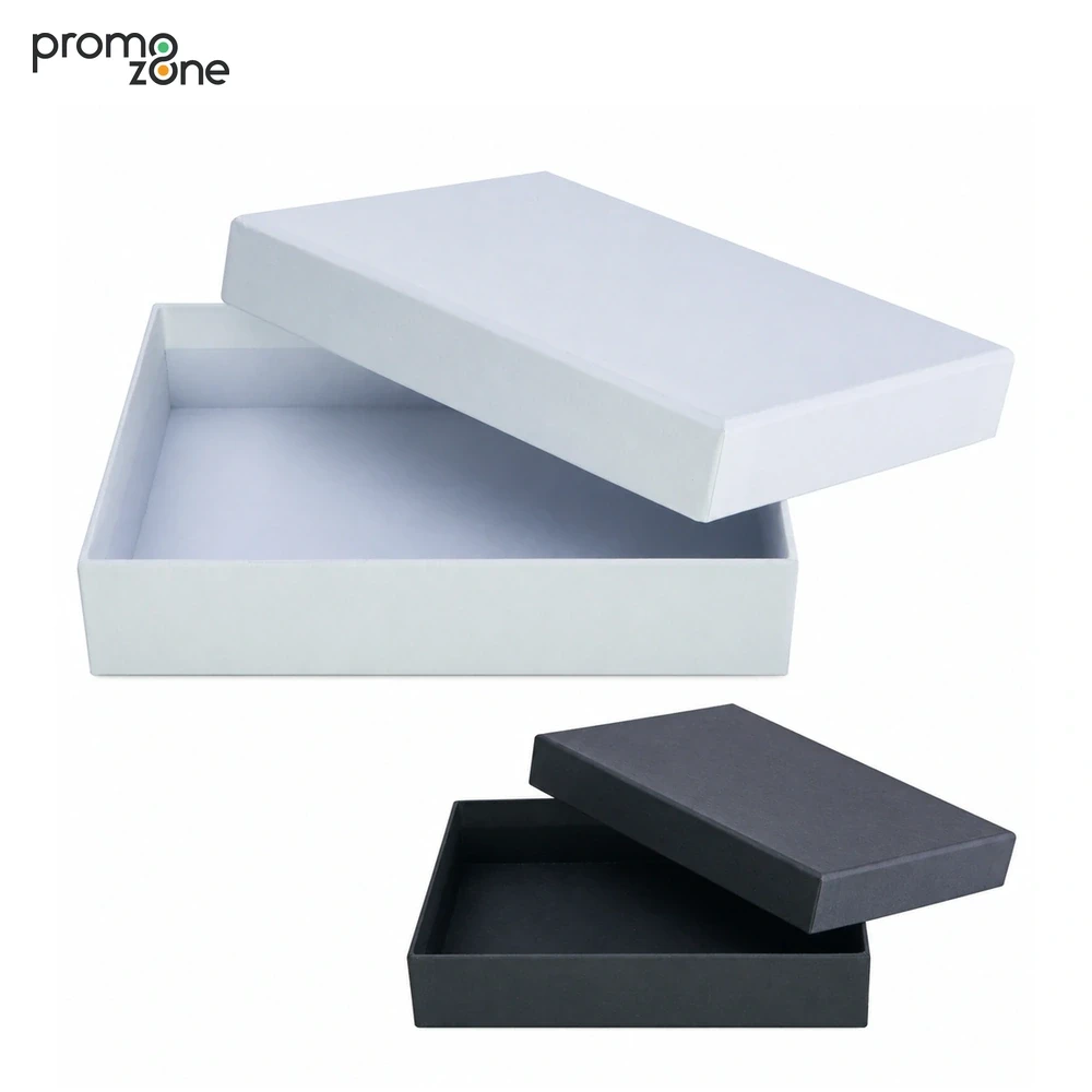 17 × 13 × 3 cm Beyaz Geçme Kapaklı İnce Küçük Boy Boş Hediye Kutusu