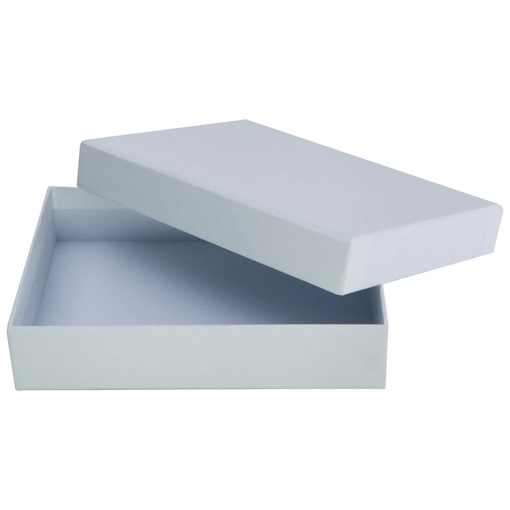 17 × 13 × 3 cm Beyaz Geçme Kapaklı İnce Küçük Boy Boş Hediye Kutusu Promozone