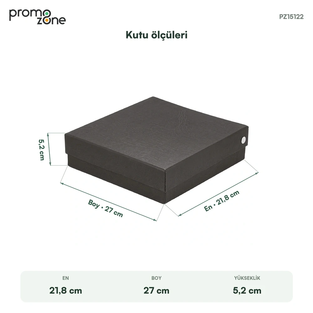 21,8 × 27 × 5,2 cm Rivetli Sıvamalı Orta Boy Boş Hediye Kutusu