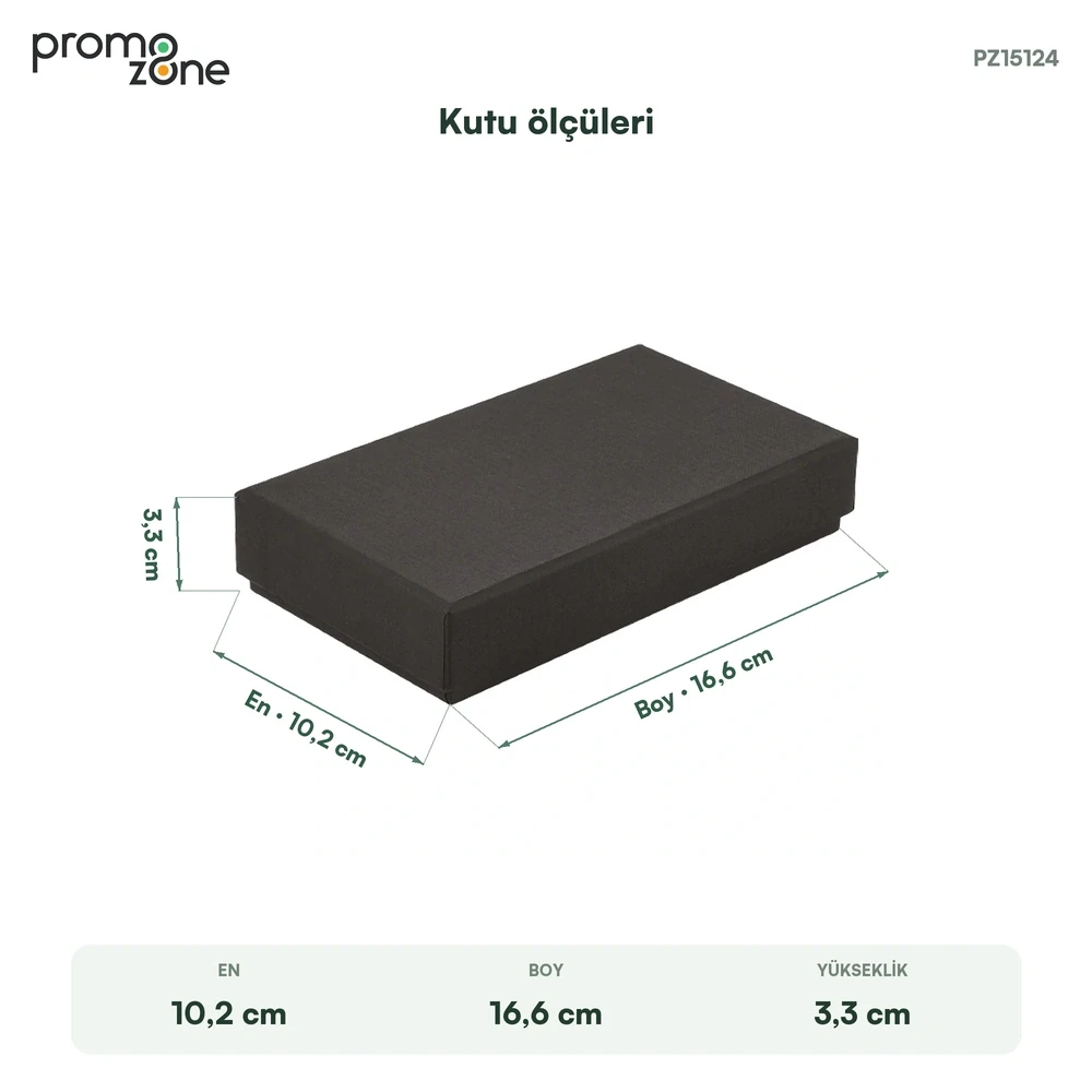 16,6 × 10,2 × 3,3 cm Sıvamalı İnce Küçük Boy Boş Hediye Kutusu Promozone