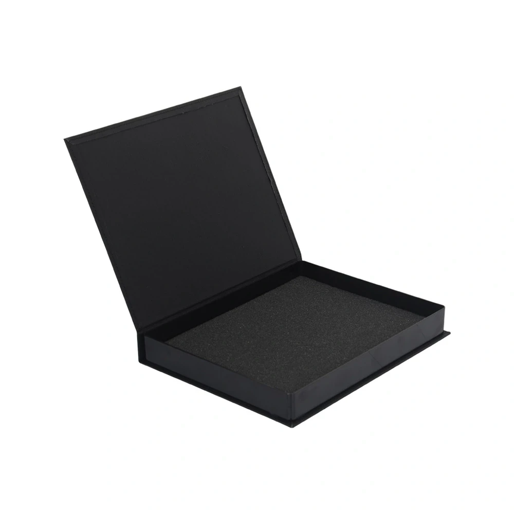 21 × 26 × 4 cm Suni Deri Kapaklı Kristal İç Taşıyıcılı Orta Boy Boş Hediye Kutusu Promozone