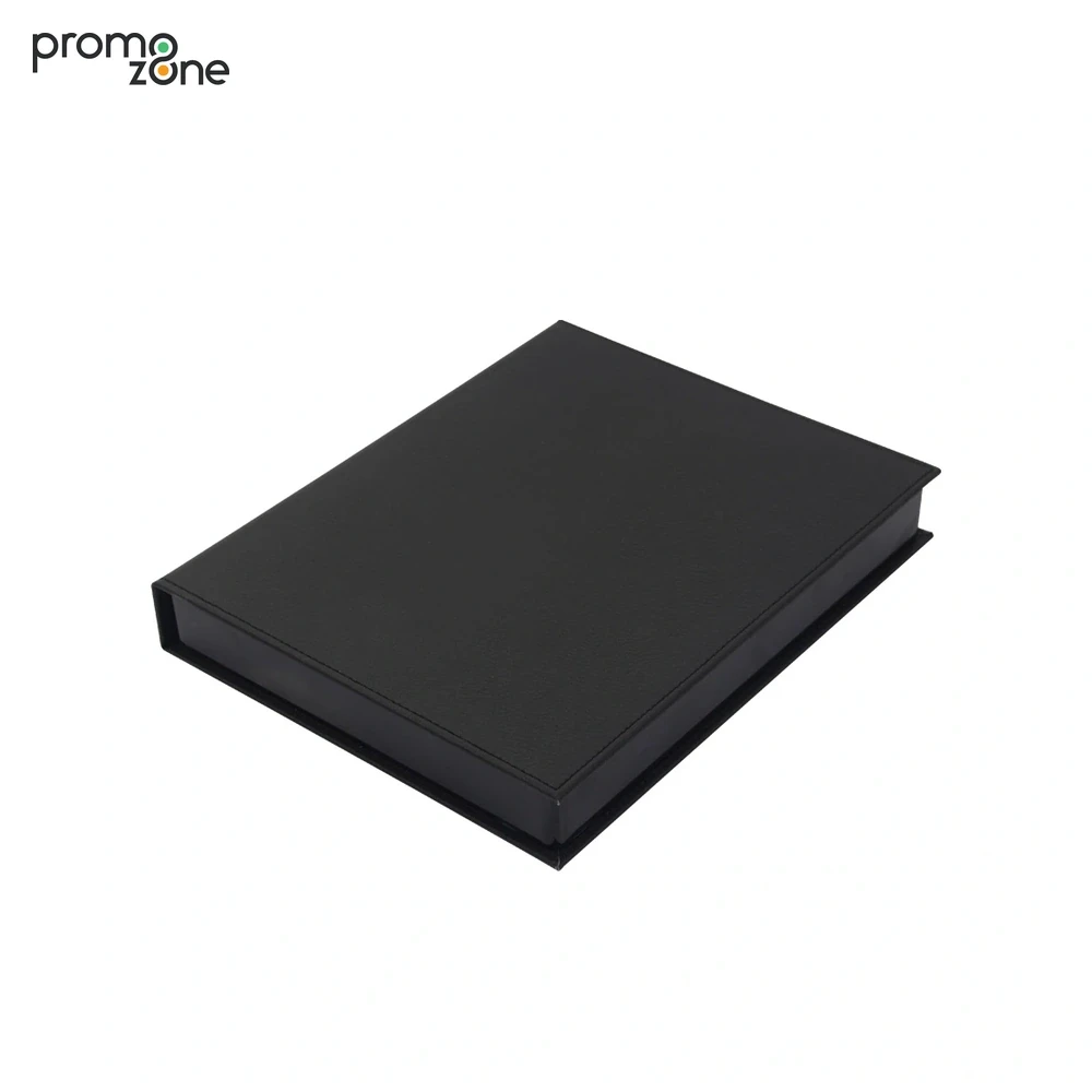 21 × 26 × 4 cm Suni Deri Kapaklı Kristal İç Taşıyıcılı Orta Boy Boş Hediye Kutusu Promozone