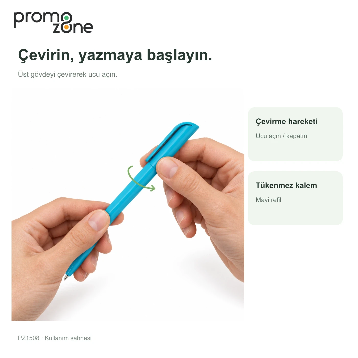 Çevirmeli Plastik Tükenmez Kalem