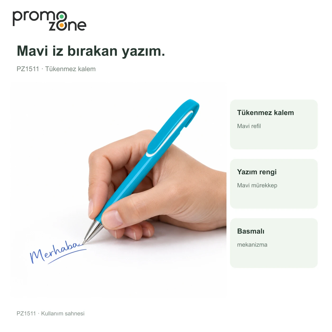 Plastik Basmalı Tükenmez Kalem