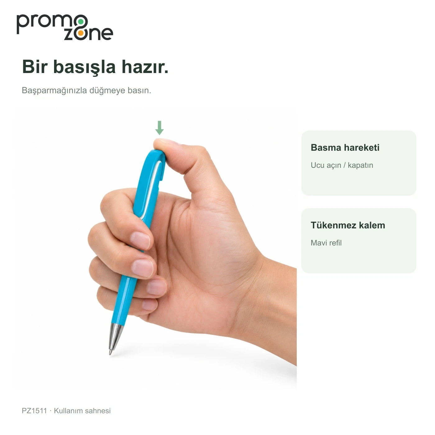 Plastik Basmalı Tükenmez Kalem
