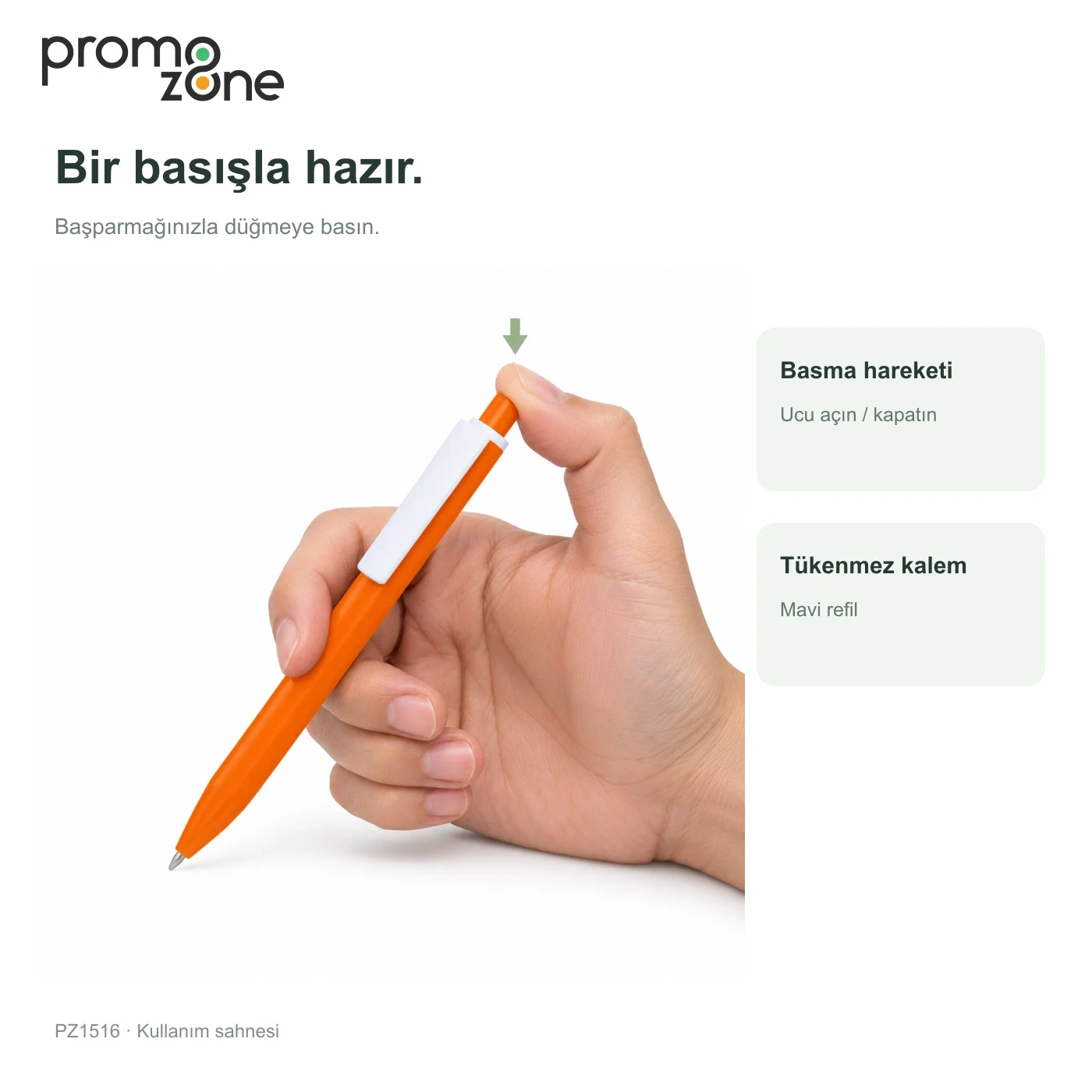 Plastik Basmalı Tükenmez Kalem