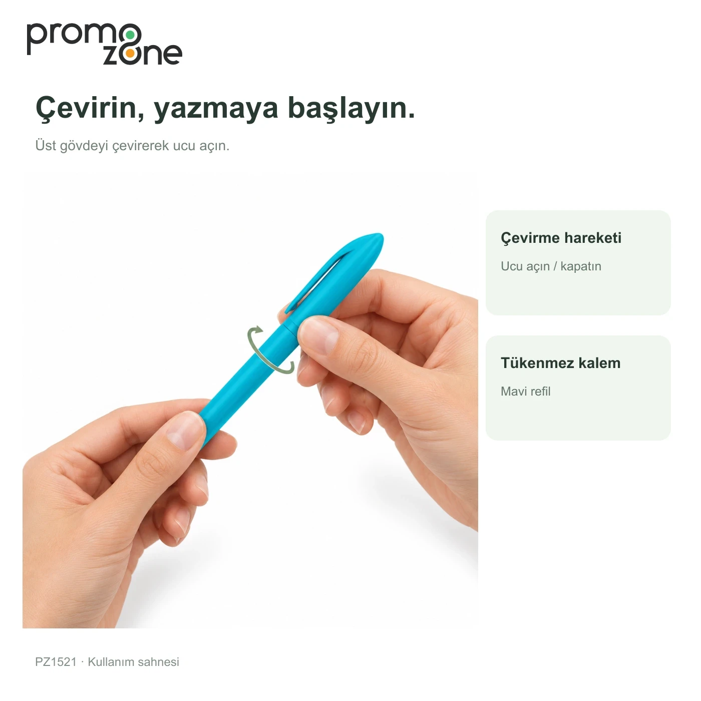 Çevirmeli Plastik Tükenmez Kalem